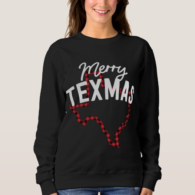 Merry Texmas Southern Texas-julstaten Buffal T Shirt (Framsida)