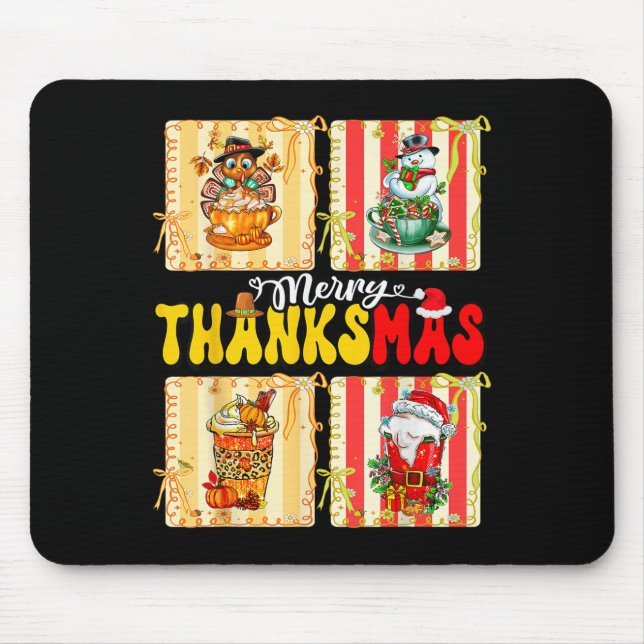 Merry Thanksmas Pumpkin Sce Latte Coffee Thanksgiv Musmatta (Framsidan)