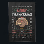Merry Thanksmas-Thanksgivingen, Turkiet Kökshandduk<br><div class="desc">Merry Thanksmas-Thanksgivingen,  Turkiet,  Santa</div>