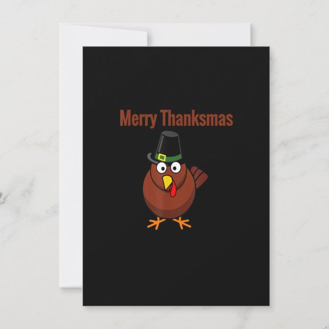 Merry Thanksmas Turkey Helgdag Begränsad Edition T Inbjudningar (Framsida)
