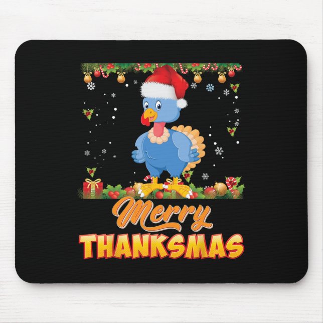 Merry Thanksmas Turkey Santa Elf Thanksgiving Chri Musmatta (Framsidan)