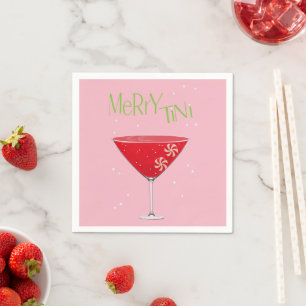 Merry-tini Merry Martini Helgdag Cocktail Party Pappersservett