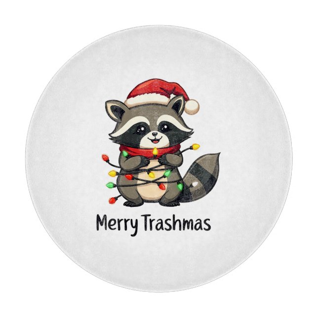 Merry Trashmas Funny Raccoon jul Helgdag (Framsidan)