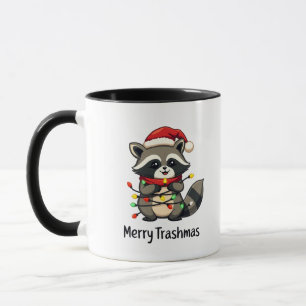 Merry Trashmas Funny Raccoon jul Helgdag Mugg