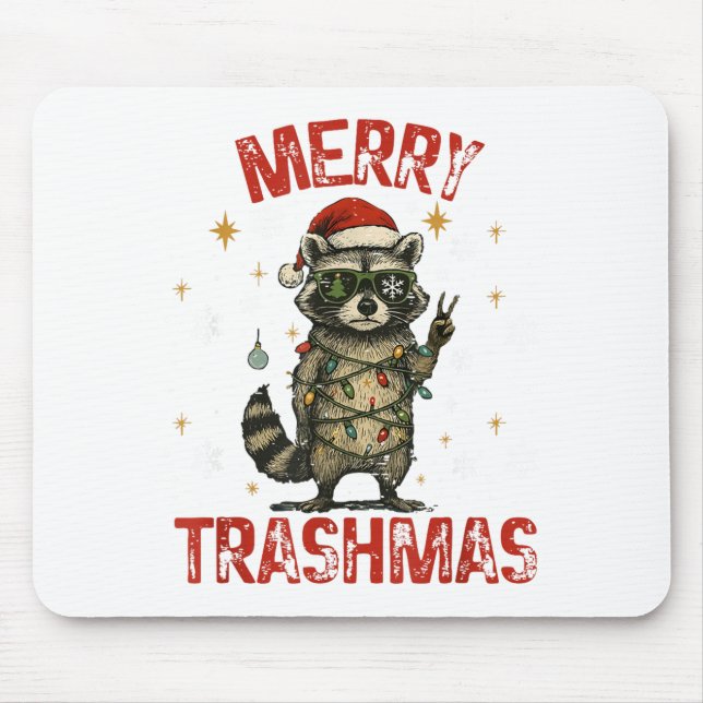 Merry Trashmas Raccoon Christmas Lights Funny Xmas Musmatta (Framsidan)