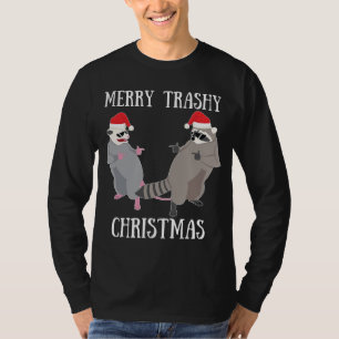 Merry Trashy jul Sopor Gang Opossum Raccoo T Shirt