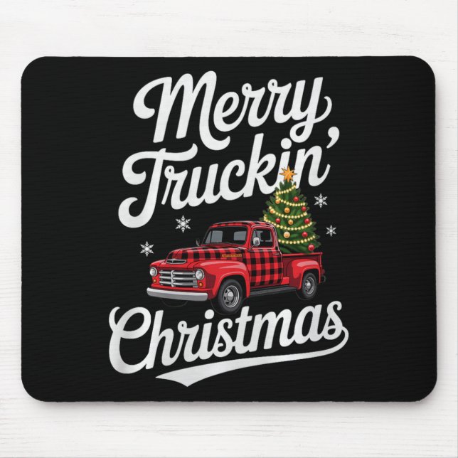 Merry Truckin' Christmas Buffalo Plaid Clic Ck Up  Musmatta (Framsidan)