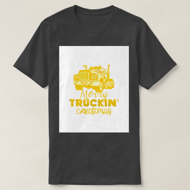 Merry Truckin-Gulten - Festive Gift for Tr T Shirt (Design framsida)