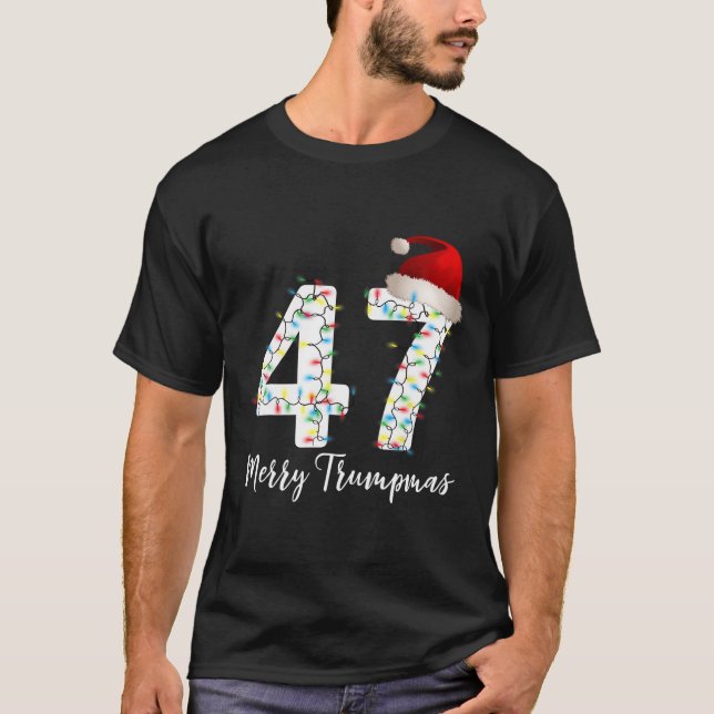 Merry Trumpmas 47 Family Matching Pj Funny Christm T Shirt (Framsida)
