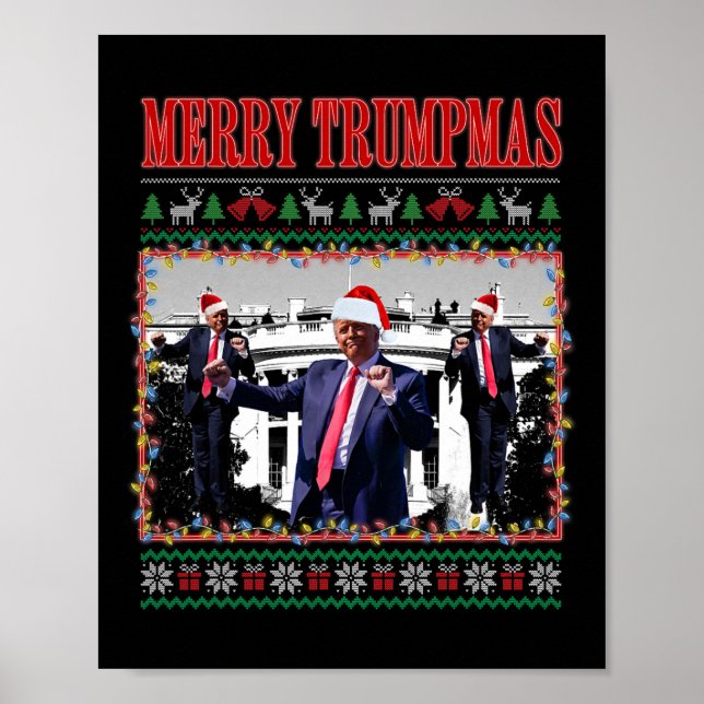 Merry Trumpmas Donald Trump Santa Family Julafton  Poster (Framsidan)