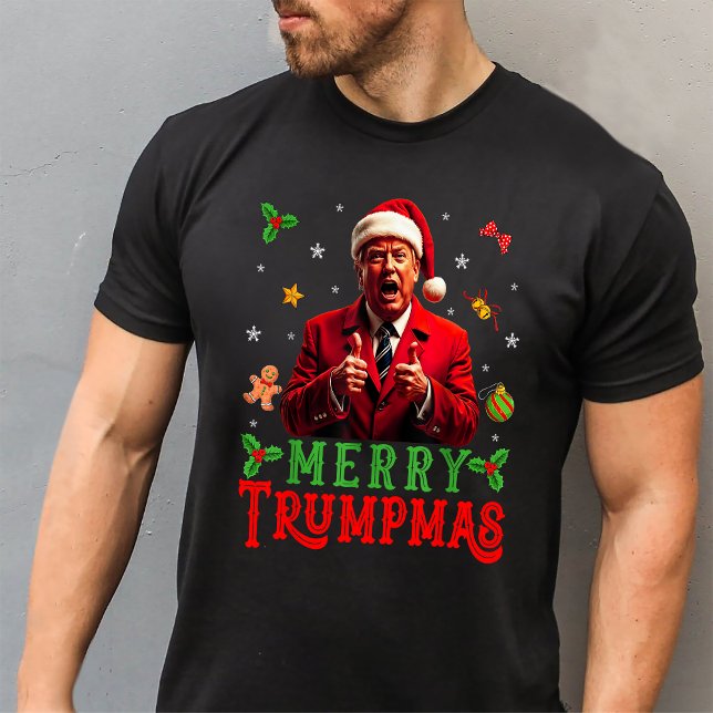 Merry Trumpmas Donald Trump Santa Hat jul T Shirt (Skapare uppladdad)