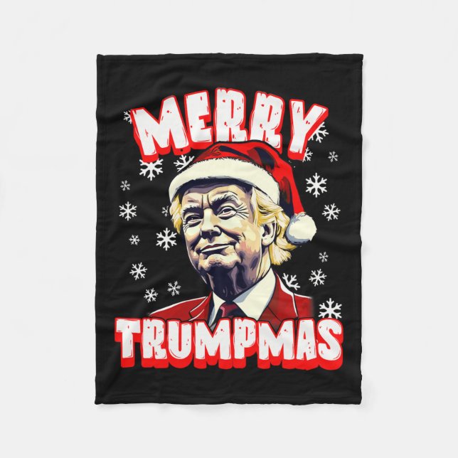Merry Trumpmas julklump Santa Trump Christm Fleecefilt (Framsidan)