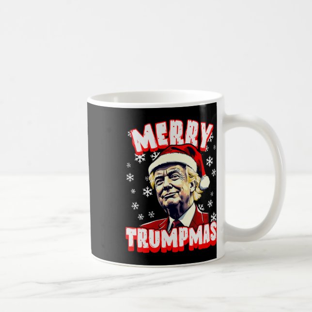 Merry Trumpmas julklump Santa Trump Christm Kaffemugg (Höger)