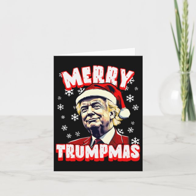 Merry Trumpmas julklump Santa Trump Christm Kort (Framsida)