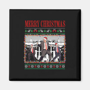 Merry Trumpmas - Jultomten Donald Trump Dance Magnet