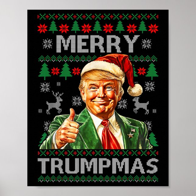Merry Trumpmas - Jultomten Donald Trump Poster (Framsidan)