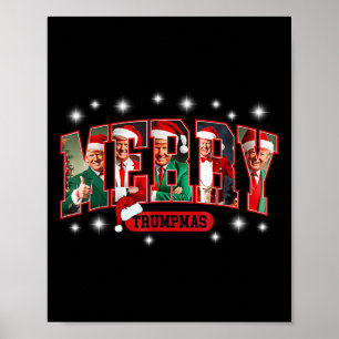 Merry Trumpmas Santa Trump Funny jul Pajamas Poster