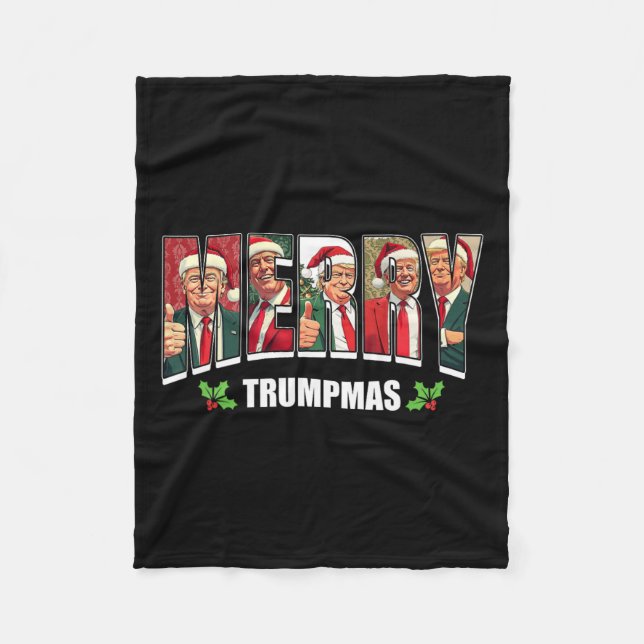 Merry Trumpmas Santa Trump jul Pajamas Funny Fleecefilt (Framsidan)