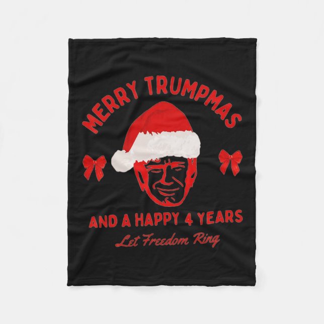 Merry Trumpmas Santa Trump jul Pajamas Funny Fleecefilt (Framsidan)