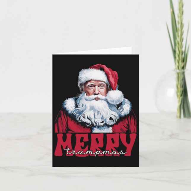 Merry Trumpmas Santa Trump jul Pajamas Funny Kort (Framsida)