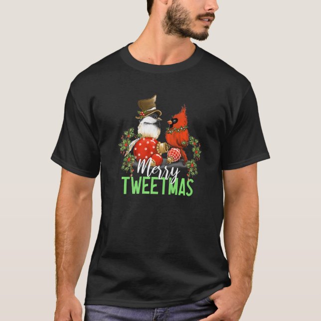 Merry Tweetmas jul    BirdRed Kardinal Chick T Shirt (Framsida)