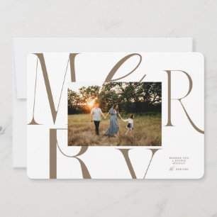 MERRY Typography-julkort Julkort