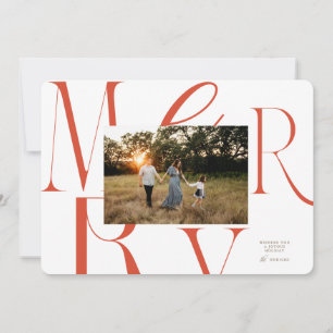 MERRY Typography-julkort Julkort