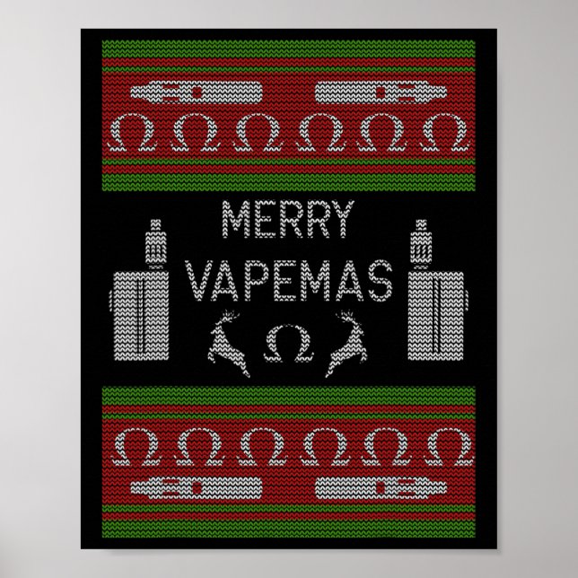 Merry Vapemas - Vaping Ugly julsötare Poster (Framsidan)