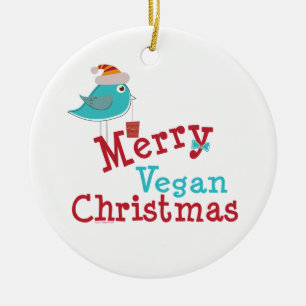 Merry Vegan-jul Julgransprydnad Keramik