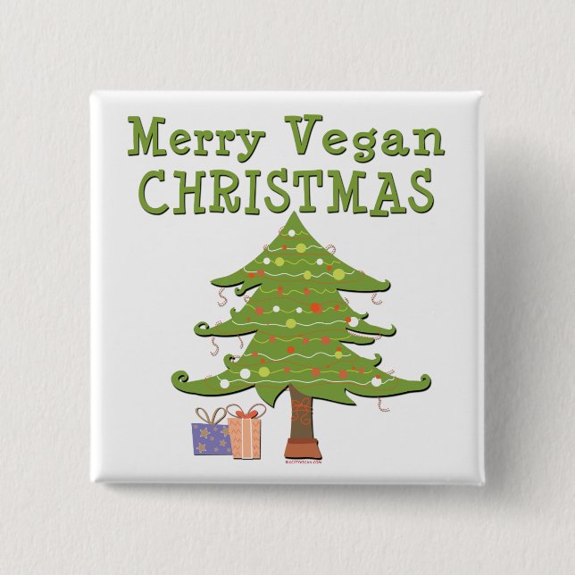 Merry Vegan-jul Knapp (Framsida)