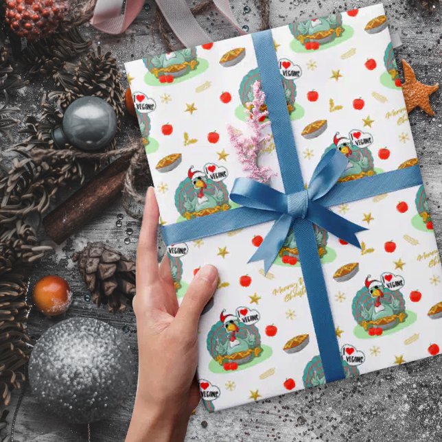 Merry Vegan-jul, roligt Turkiet Presentpapper (Skapare uppladdad)