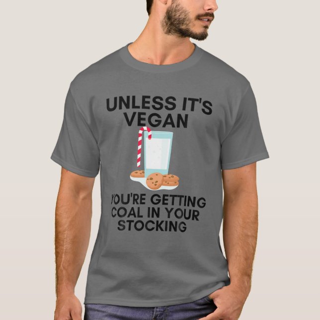 Merry Vegan-jultomten i Julafton Friends Not T Shirt (Framsida)