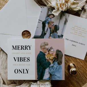 Merry Vibes Endast funktionellt fotoportskort i fa Tack Kort