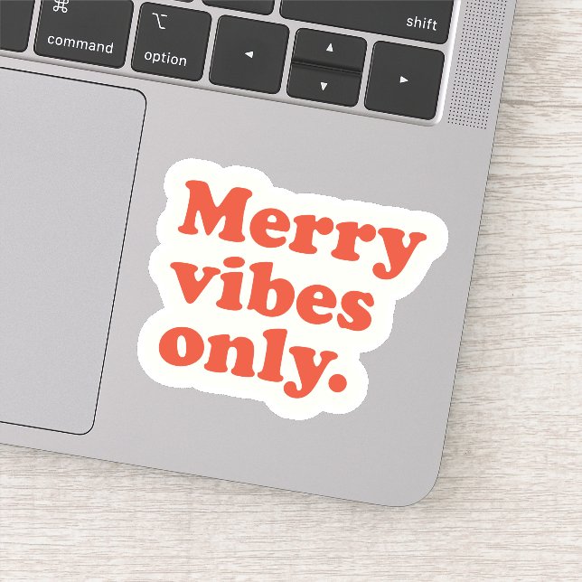 Merry Vibes Endast retro-helgdag Klistermärken (Detalj)