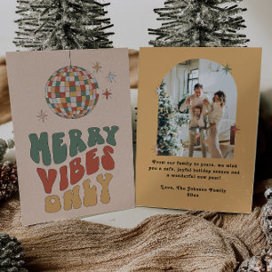 Merry Vibes Endast Retro Photo julkort