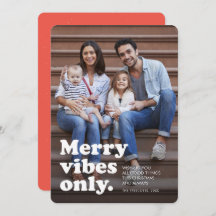 Merry vibes only fun retro vertical photo