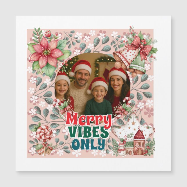 Merry Vibes Only – Funny Christmas Card  (Framsida)