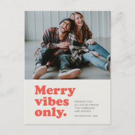 Merry vibes only retro helg vykort
