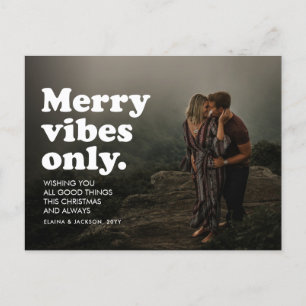 Merry vibes only retro helg vykort