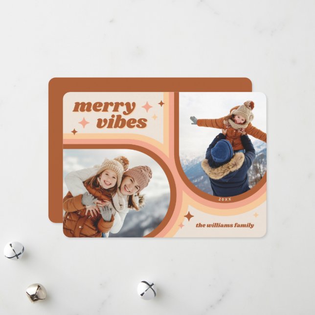 Merry Vibes Retro Arch 2 Photo Julkort (Fram/Back In Situ)