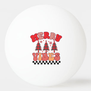 Merry Vibes Retro Groovy-Helgdagar Pingisboll