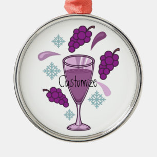 Merry Vin Drinking Helgdag Thunder_Cove Julgransprydnad Metall