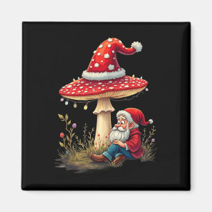 Merry Vintage jul Gnome Mushroom Jultomten Magnet