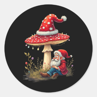 Merry Vintage jul Gnome Mushroom Jultomten Runt Klistermärke
