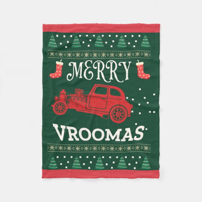 MERRY VROOMAS - CHRISTMAS UGLY SWEATER FLEECEFILT (Framsidan)