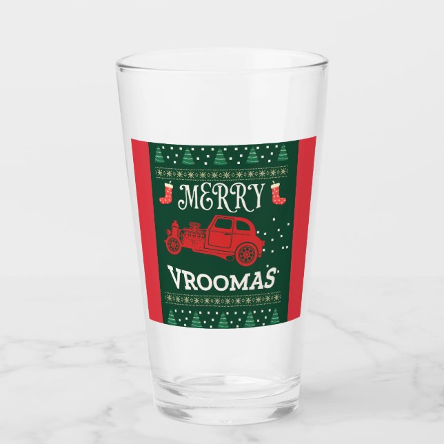 MERRY VROOMAS - CHRISTMAS UGLY SWEATER GLASKOPP (Framsida)