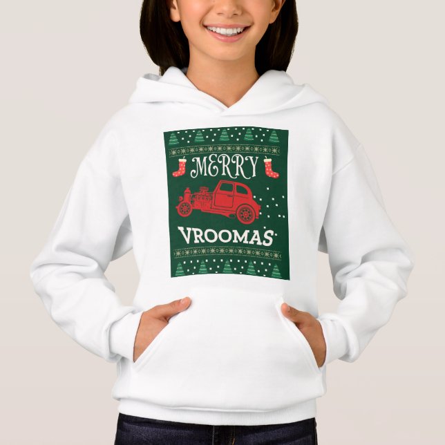 MERRY VROOMAS - CHRISTMAS UGLY SWEATER T SHIRT (Framsida)