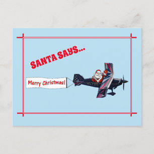 Merry Wave Santa Says Vykort