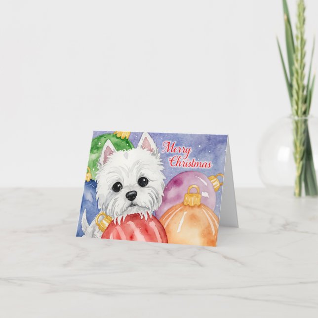 Merry Westie-jul Helgkort (Framsida)