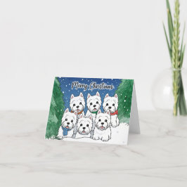 Merry Westie-jul Helgkort